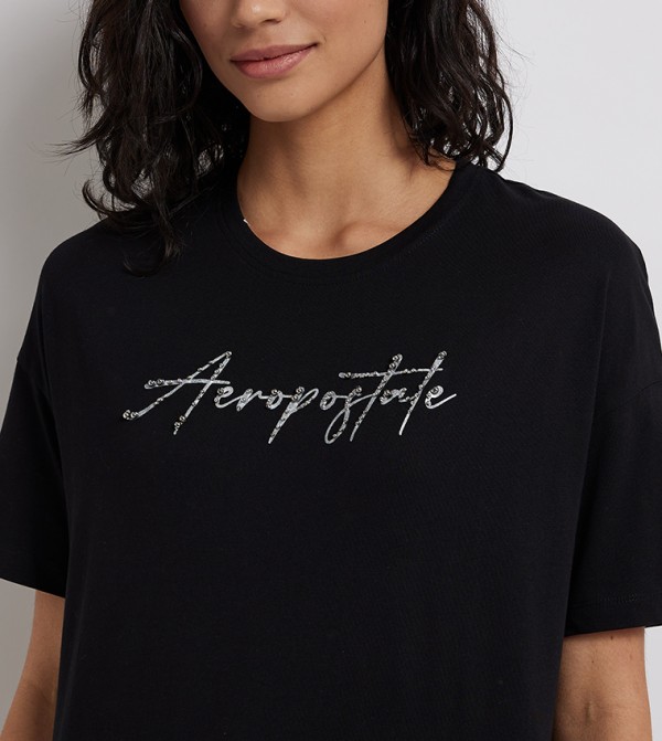Aeropostale  T-Shirts - Black Casual T-Shirts