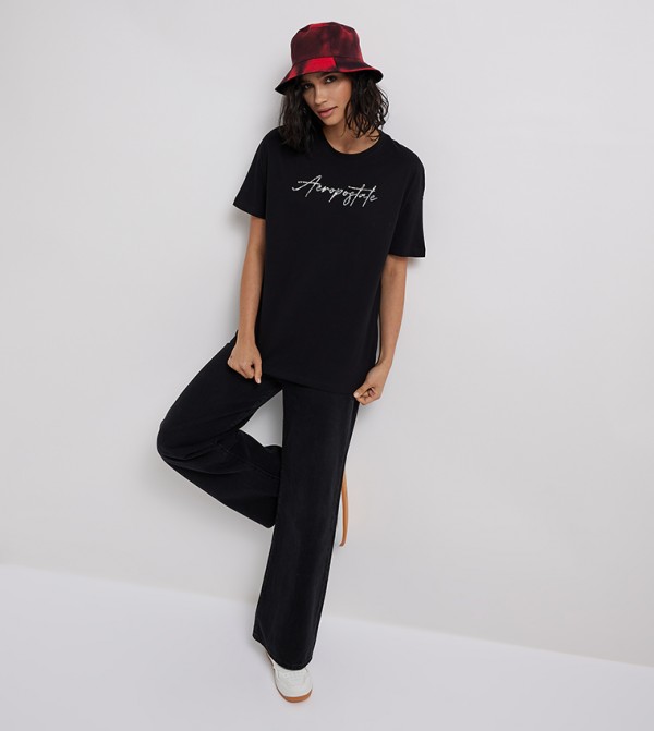 Aeropostale  T-Shirts - Black Casual T-Shirts