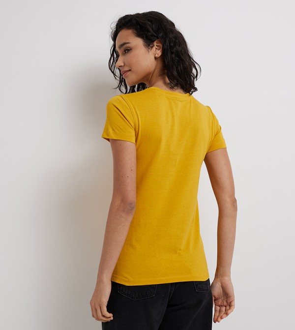 Aeropostale  Casual T-Shirts - Yellow Casual T-Shirts