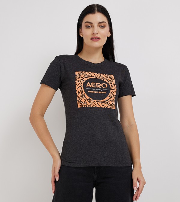Aeropostale  T-Shirts - Grey Casual T-Shirts