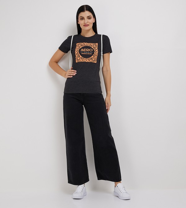 Aeropostale  T-Shirts - Grey Casual T-Shirts