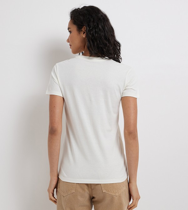 Aeropostale  T-Shirts - Ivory Casual T-Shirts