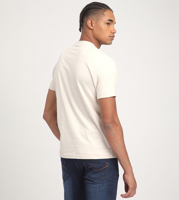 Aeropostale Aeropostale - Beige Round Neck T-Shirts