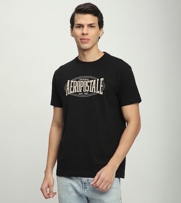Aeropostale Aeropostale - Black Round Neck T-Shirts