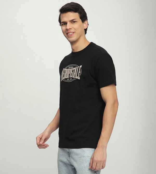 Aeropostale Aeropostale - Black Round Neck T-Shirts