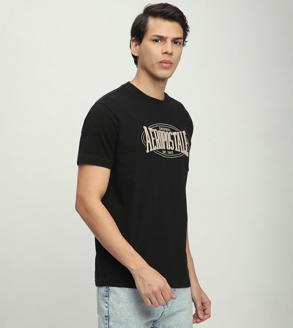 Aeropostale Aeropostale - Black Round Neck T-Shirts