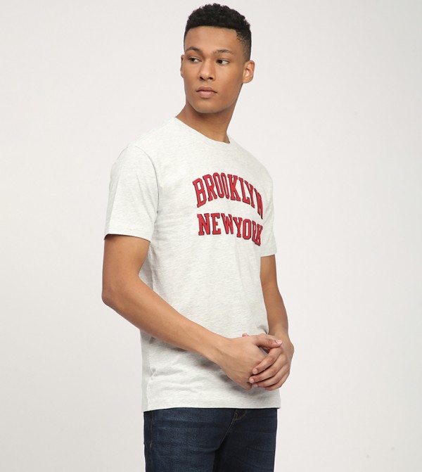 Aeropostale  - Off White Round Neck T-Shirts