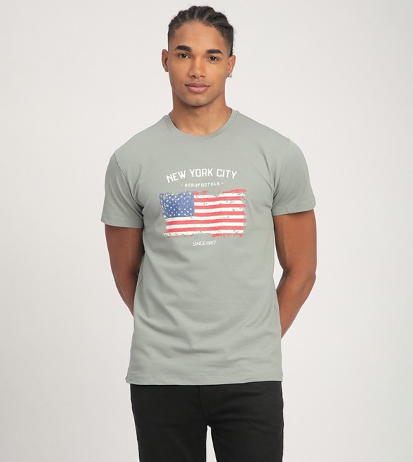 Aeropostale Aeropostale - Green Round Neck T-Shirts