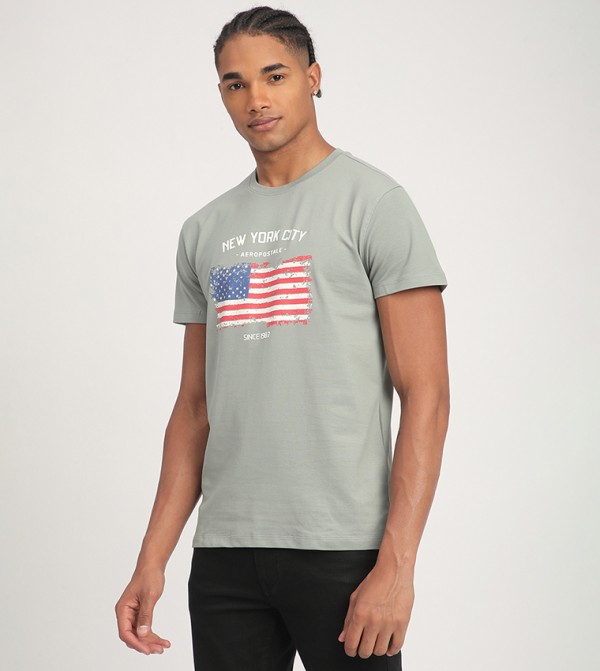 Aeropostale Aeropostale - Green Round Neck T-Shirts