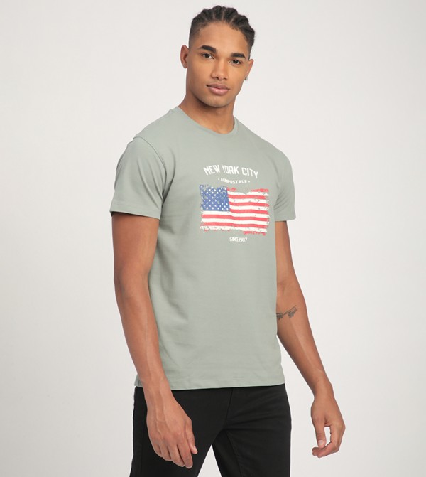 Aeropostale Aeropostale - Green Round Neck T-Shirts