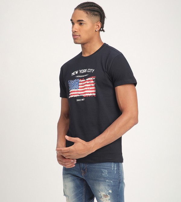 Aeropostale Aeropostale - Blue Round Neck T-Shirts