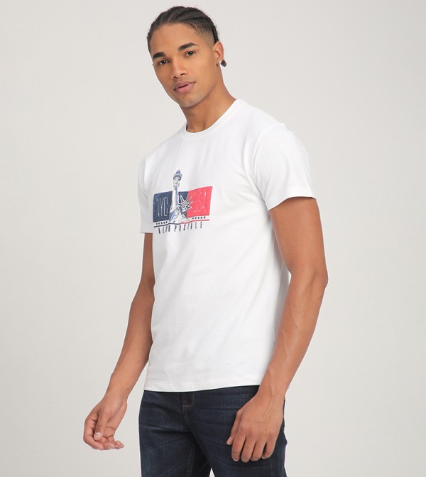  ايروبوستال  ايروبوستال - أبيض Round Neck T-Shirts