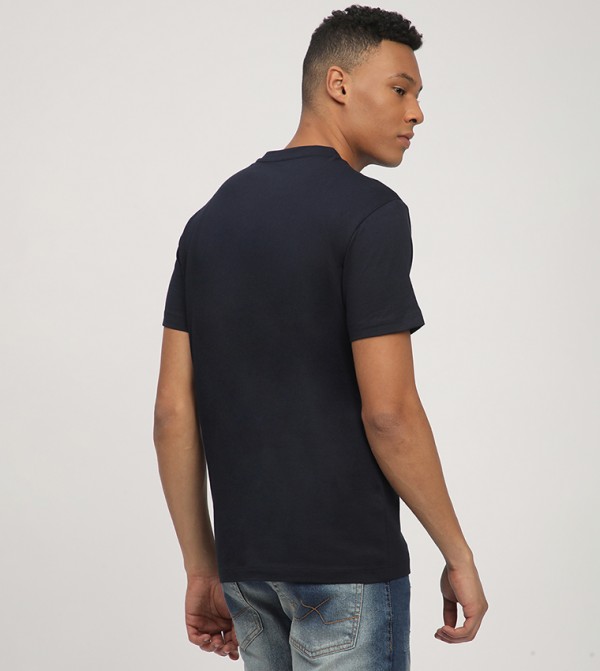  ايروبوستال  ايروبوستال - NAVY BLUE Round Neck T-Shirts