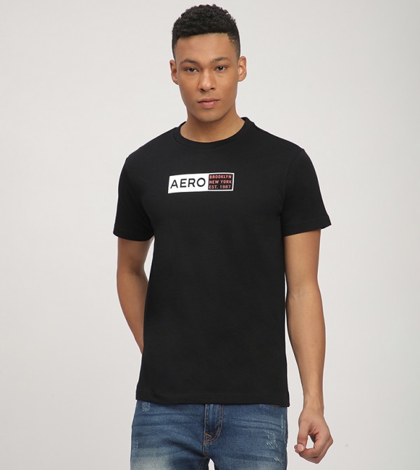 Aeropostale Aeropostale - Black Round Neck T-Shirts