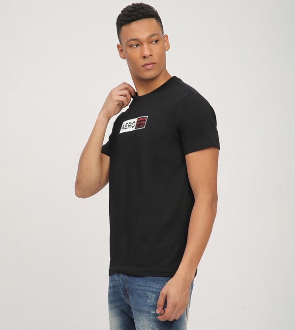Aeropostale Aeropostale - Black Round Neck T-Shirts
