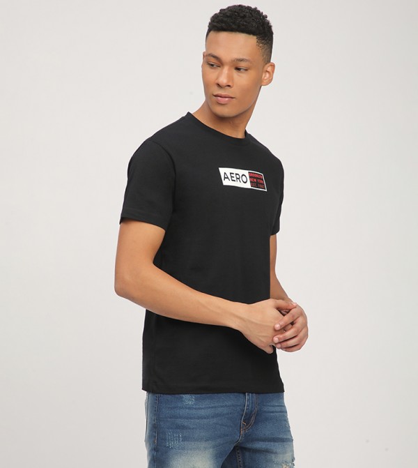 Aeropostale Aeropostale - Black Round Neck T-Shirts