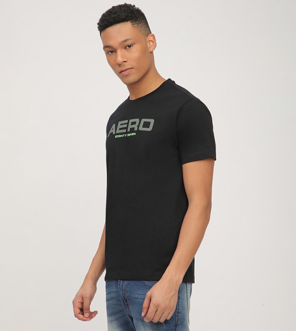 Aeropostale Aeropostale - Black Round Neck T-Shirts
