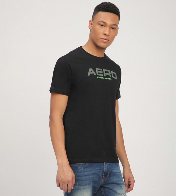 Aeropostale Aeropostale - Black Round Neck T-Shirts
