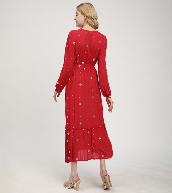  ايروبوستال  ايروبوستال - بورغندي Midi Dresses