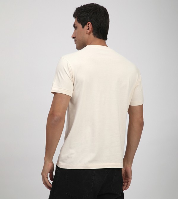 Aeropostale Aeropostale - Beige Round Neck T-Shirts