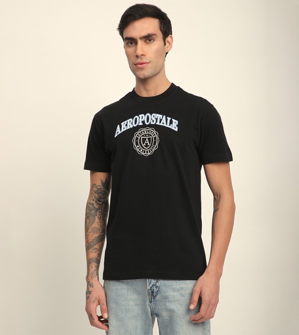 Aeropostale Aeropostale - Black Round Neck T-Shirts