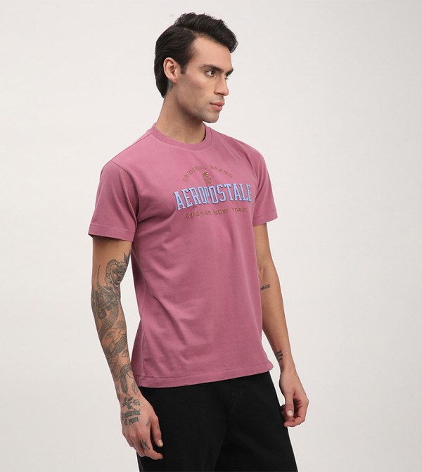  ايروبوستال  ايروبوستال - وردي Round Neck T-Shirts