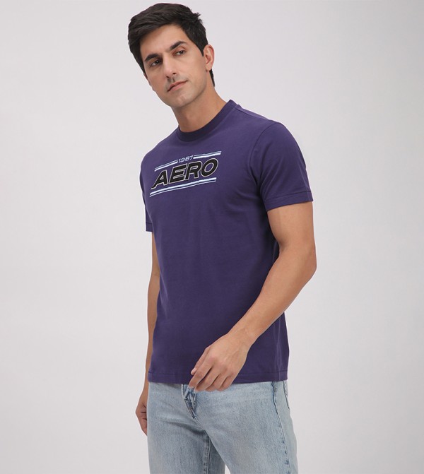 ايروبوستال  ايروبوستال - أزرق Round Neck T-Shirts