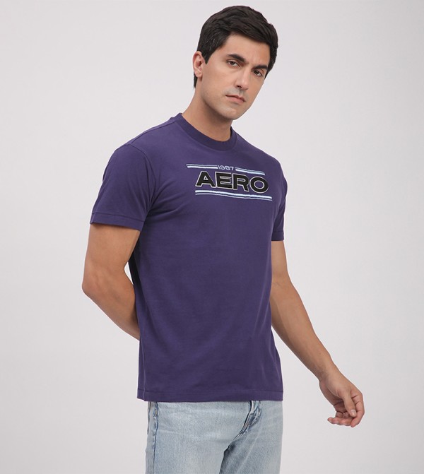  ايروبوستال  ايروبوستال - أزرق Round Neck T-Shirts