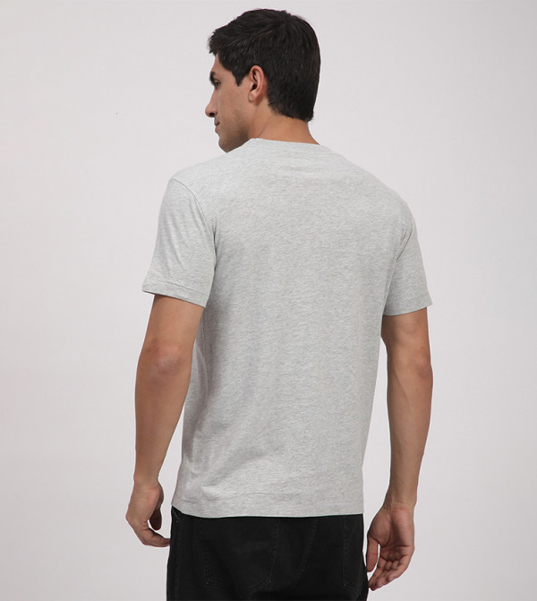 Aeropostale  Clothing - Grey Round Neck T-Shirts