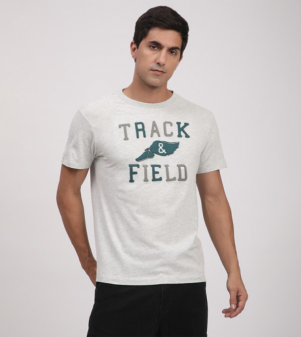 Aeropostale Aeropostale - Grey Round Neck T-Shirts