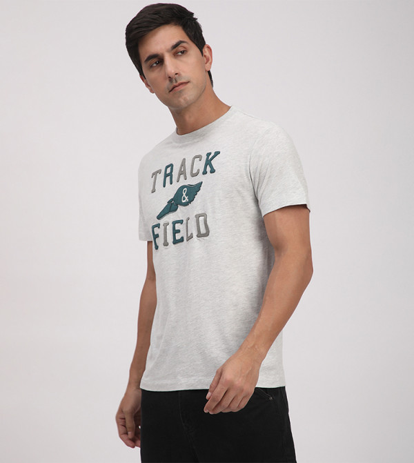 Aeropostale Aeropostale - Grey Round Neck T-Shirts