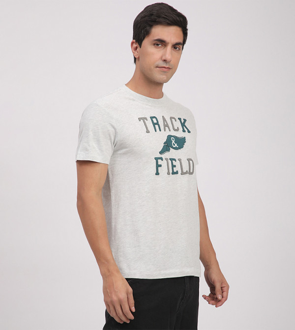 Aeropostale Aeropostale - Grey Round Neck T-Shirts