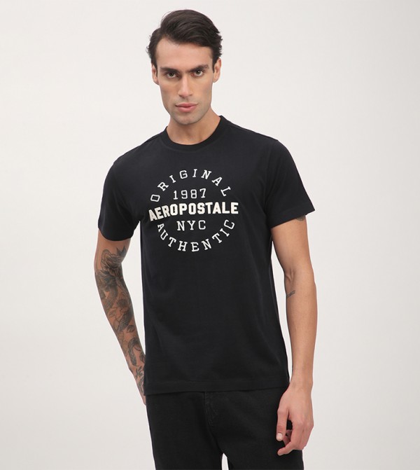 Aeropostale Aeropostale - Black Round Neck T-Shirts