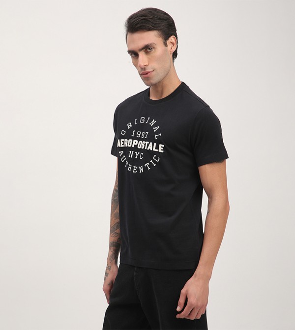 Aeropostale Aeropostale - Black Round Neck T-Shirts