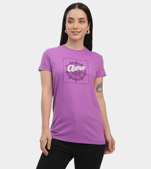 Aeropostale  Clothing - Purple Short Sleeve T-Shirts