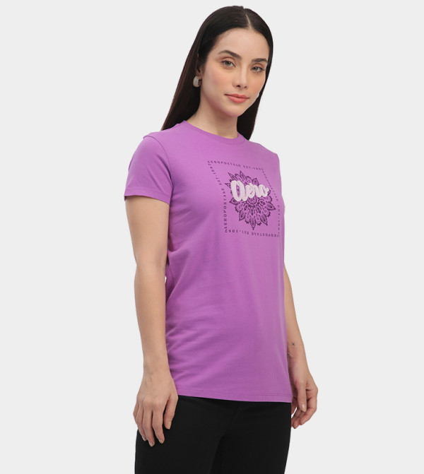 Aeropostale  Clothing - Purple Short Sleeve T-Shirts