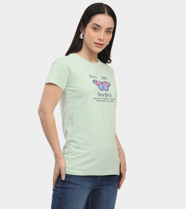 Aeropostale  Clothing - Green Short Sleeve T-Shirts