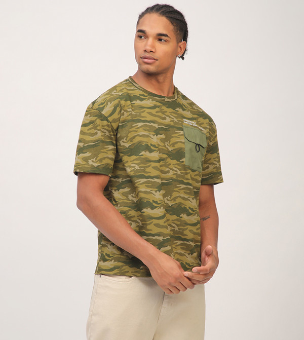  ايروبوستال  ايروبوستال - أخضر Round Neck T-Shirts