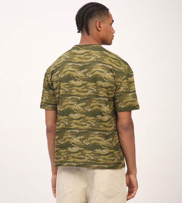  ايروبوستال  ايروبوستال - أخضر Round Neck T-Shirts
