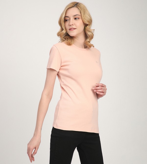  ايروبوستال  - Dusty Pink Short Sleeve T-Shirts