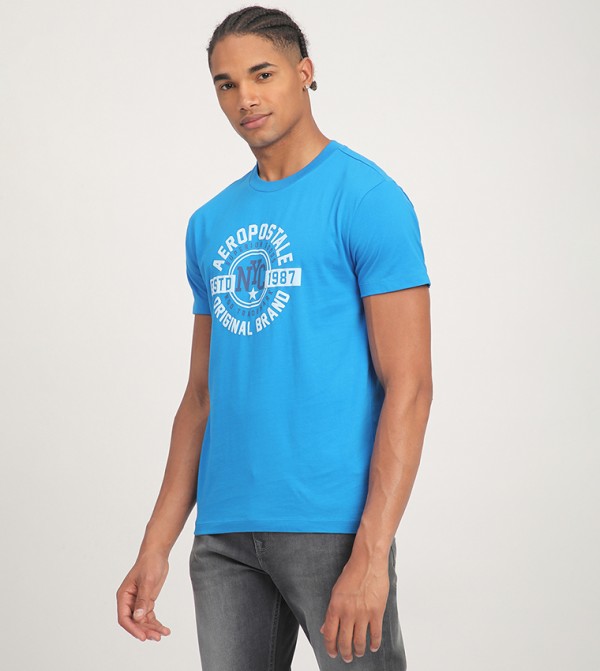 Aeropostale Aeropostale - Blue Round Neck T-Shirts