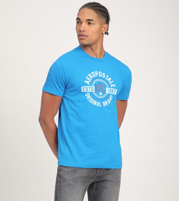 Aeropostale Aeropostale - Blue Round Neck T-Shirts