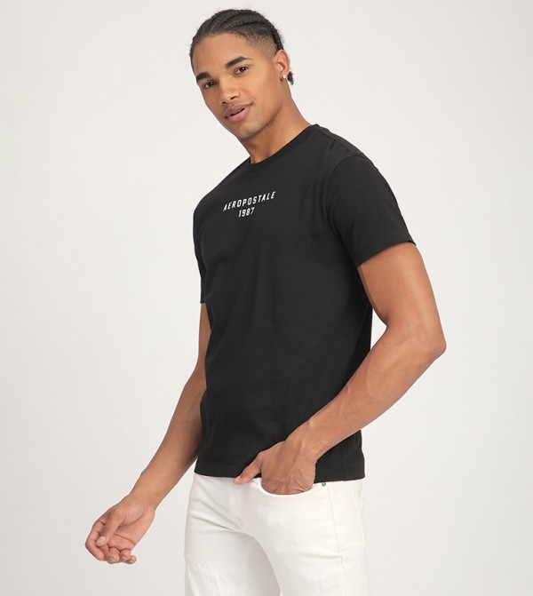 Aeropostale Aeropostale - Black Round Neck T-Shirts