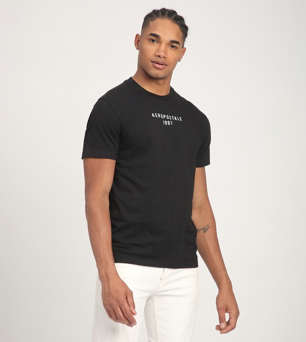 Aeropostale Aeropostale - Black Round Neck T-Shirts