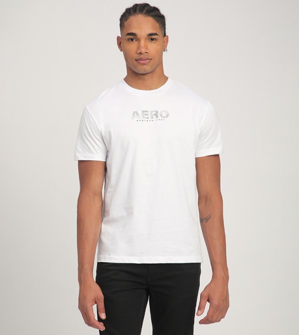 Aeropostale Aeropostale - Ivory Round Neck T-Shirts
