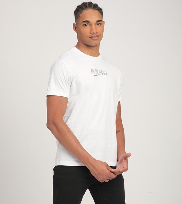 Aeropostale Aeropostale - Ivory Round Neck T-Shirts