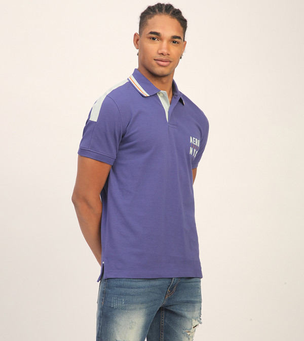 Aeropostale  Clothing - Blue Round Neck T-Shirts