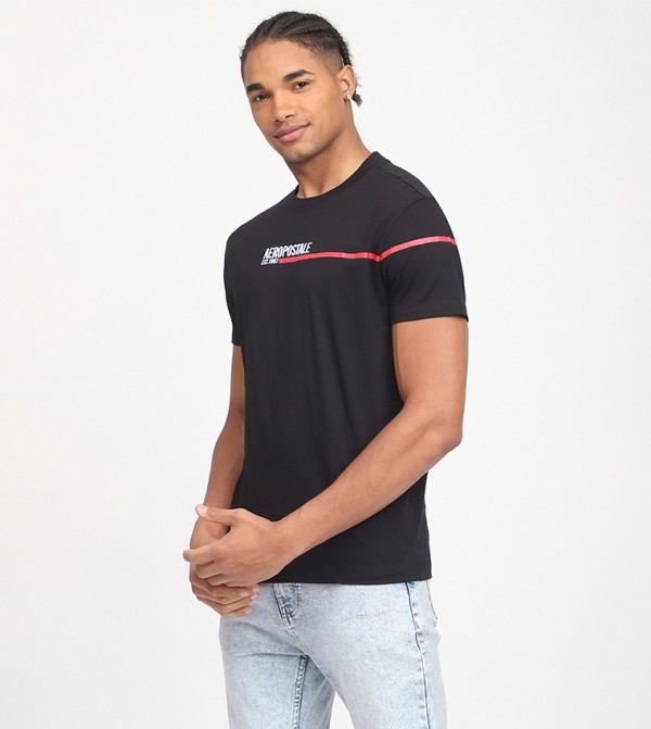 Aeropostale Aeropostale - Black Casual T-Shirts