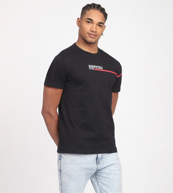 Aeropostale Aeropostale - Black Casual T-Shirts