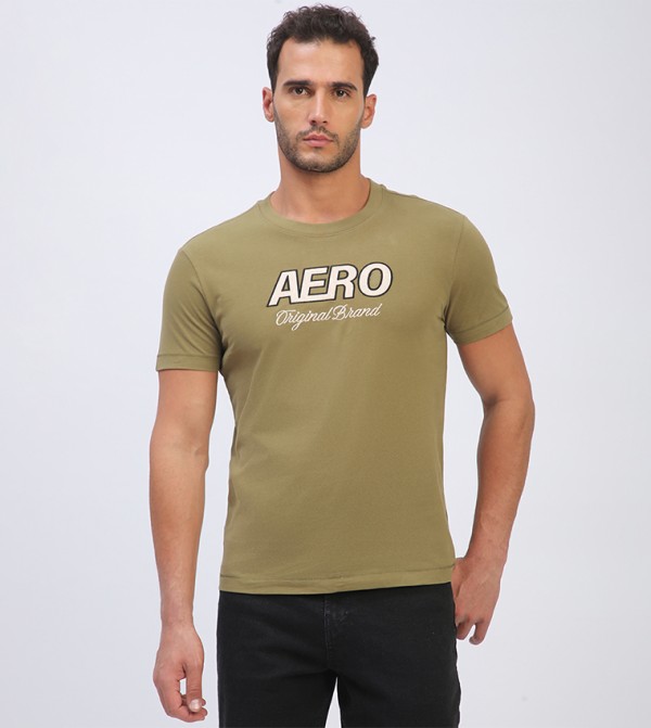 Aeropostale Aeropostale - Green Round Neck T-Shirts